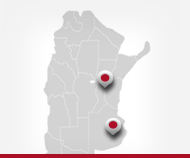 Mapa de oficinas en Santa Fe y CABA